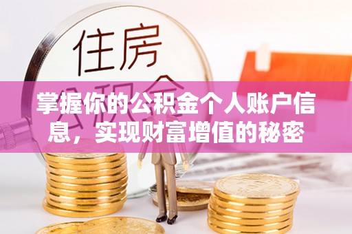 氹仔岛掌握你的公积金个人账户信息，实现财富增值的秘密